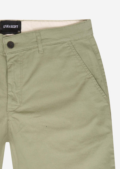 Lyle & Scott Korte Broeken  Chino short - moss 