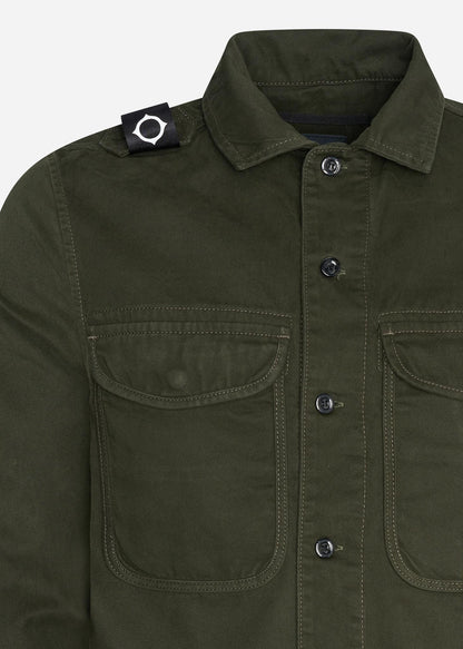 MA.Strum Overshirts  Two pocket overshirt - oil slick 