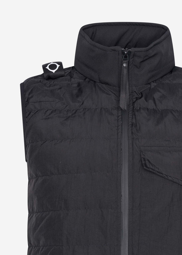 MA.Strum Westen  Softshell down quilt gilet - jet black 