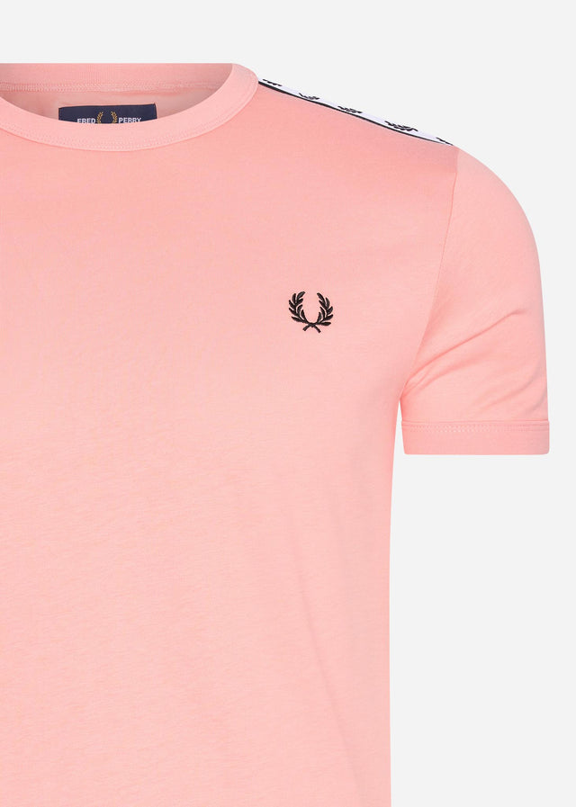 Fred Perry T-Shirts  Taped ringer t-shirt - pink peach 