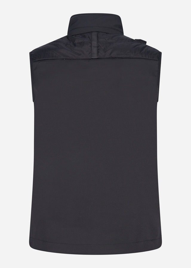 MA.Strum Westen  Softshell down quilt gilet - jet black 