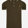 Lyle & Scott Polo's  Tipped polo shirt - olive white 