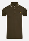 Lyle & Scott Polo's  Tipped polo shirt - olive white 