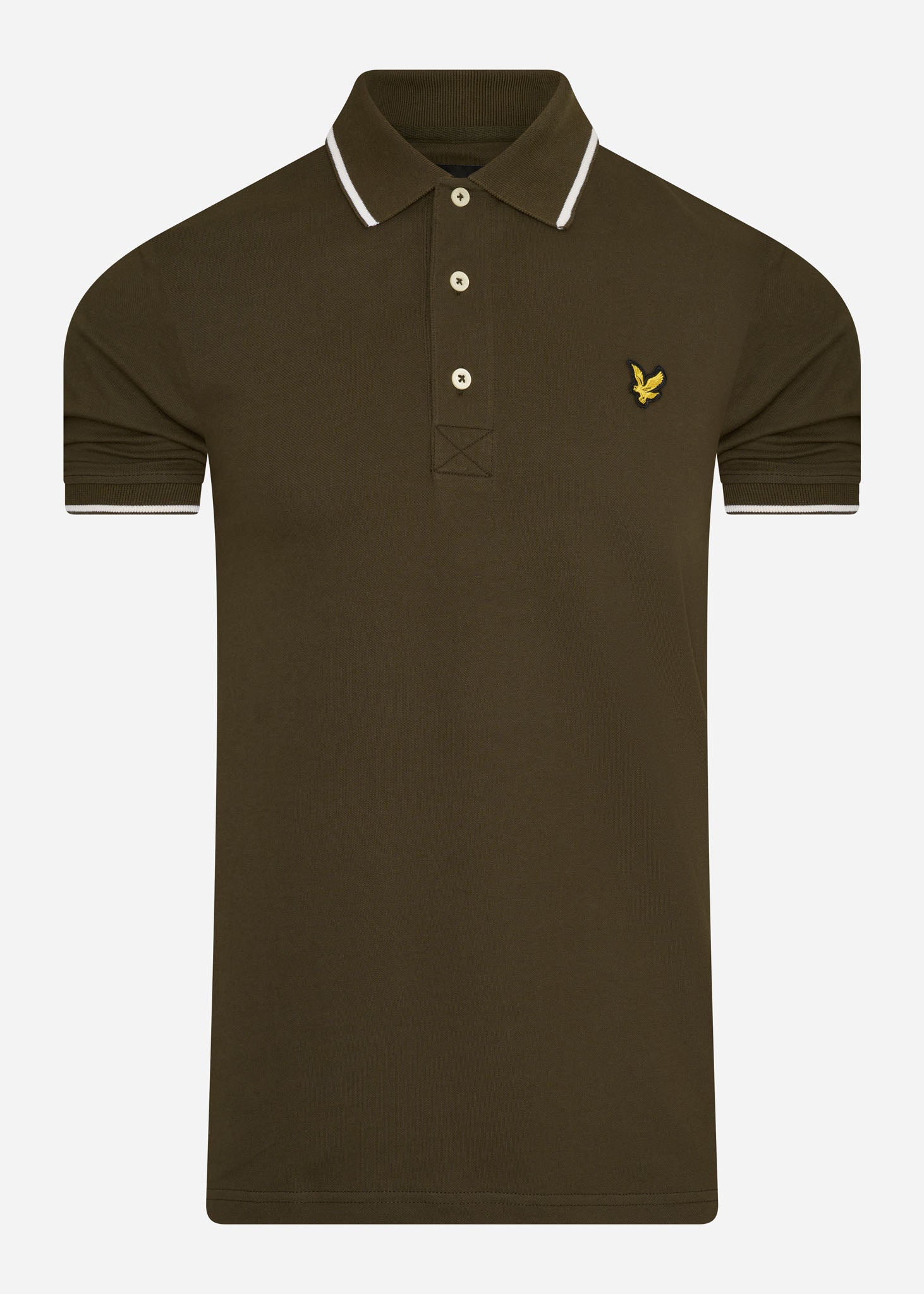 Lyle & Scott Polo's  Tipped polo shirt - olive white 