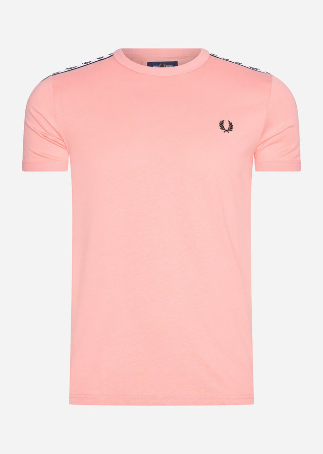 Fred Perry T-Shirts  Taped ringer t-shirt - pink peach 