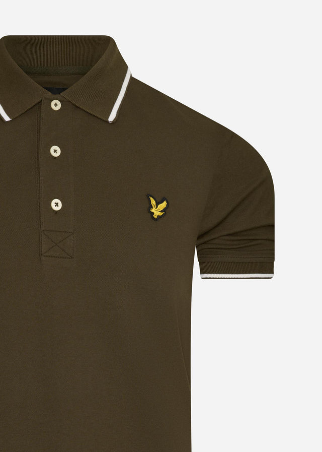 Lyle & Scott Poloshirts  Tipped polo shirt - olive white 