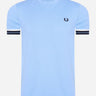 Fred Perry T-shirts  Tramline tipped pique t-shirt - sky 
