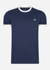 Fred Perry T-shirts  Taped ringer t-shirt - carbon blue 