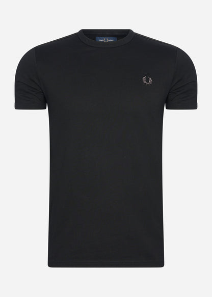 Fred Perry T-shirts  Tonal tape ringer t-shirt - black 