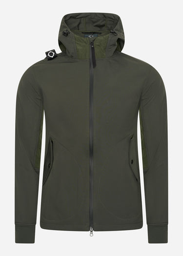MA.Strum Jassen  Softshell full zip hooded jacket - oil slick 