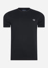 Fred Perry T-shirts  Ringer t-shirt - black 