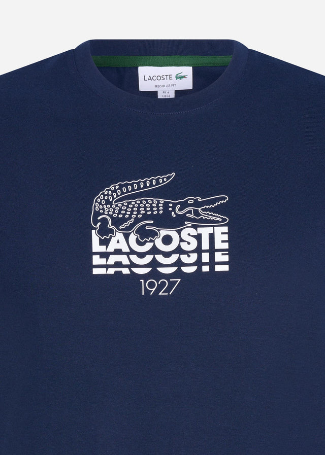 Lacoste T-Shirts  Lacoste branding t-shirt - navy blue 