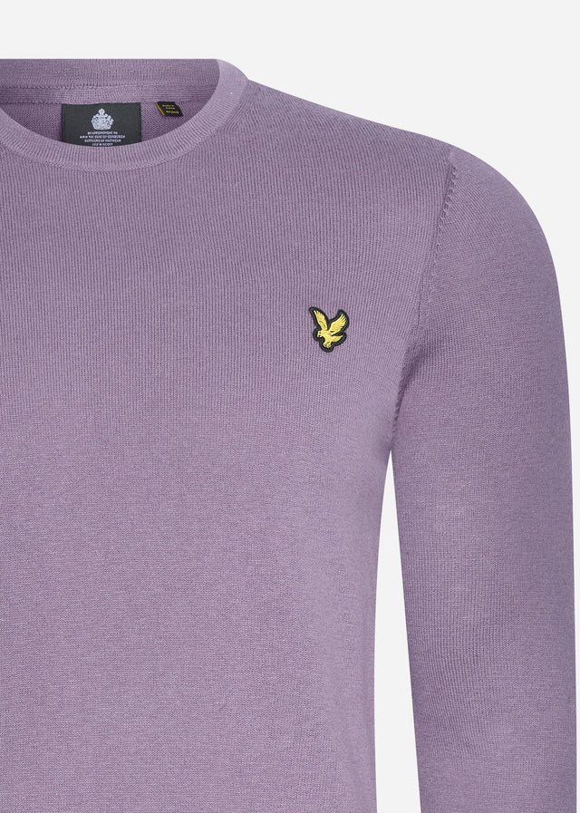 Lyle & Scott Pullover  Cotton merino crew jumper - billboard purple 