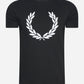 Fred Perry T-shirts  Flock laurel wreath t-shirt - black 