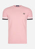 Fred Perry T-shirts  Bold tipped pique t-shirt - chalky pink 