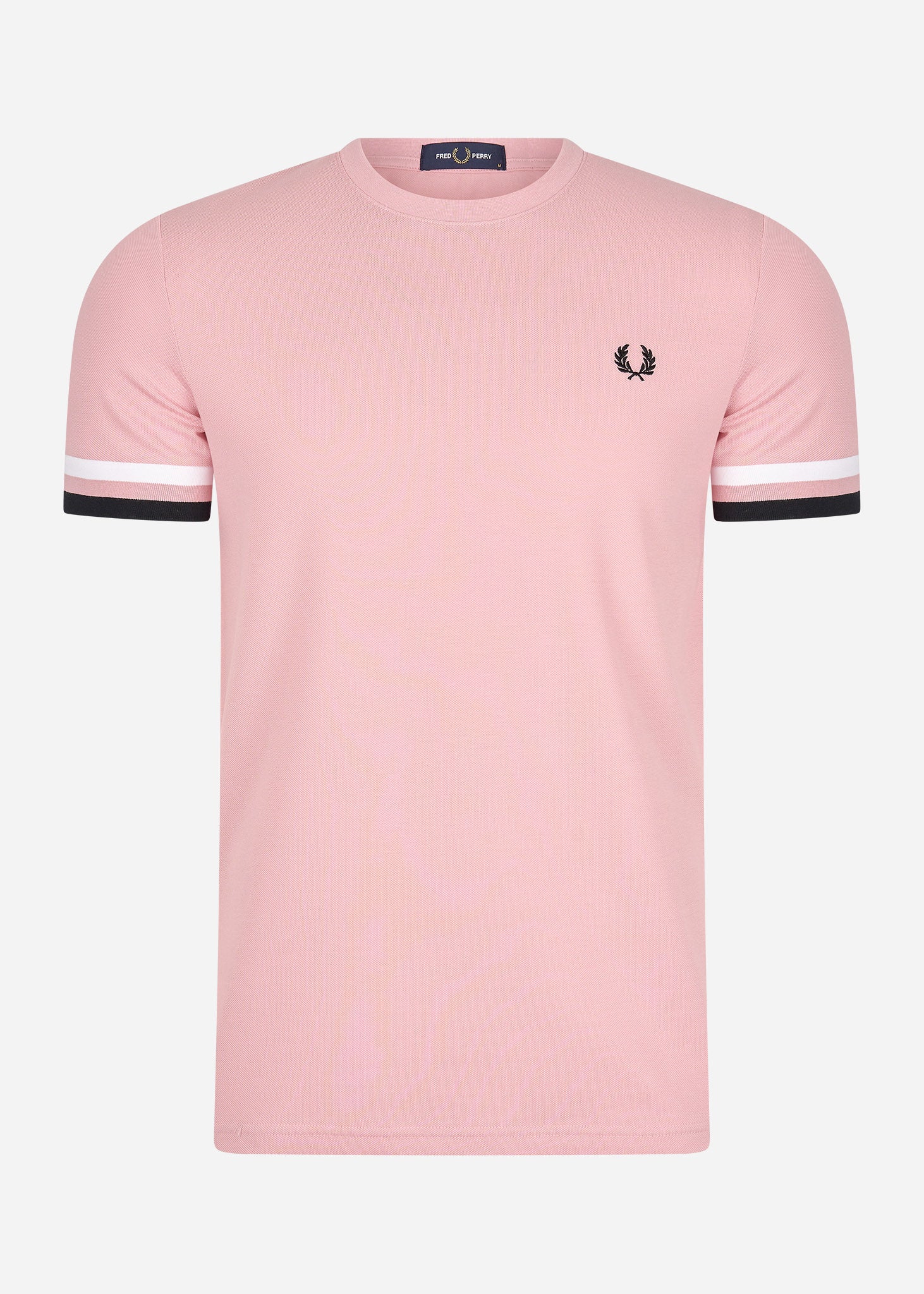 Fred Perry T-shirts  Bold tipped pique t-shirt - chalky pink 