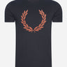 Fred Perry T-shirts  Flock laurel wreath t-shirt - navy