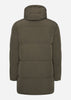 Lyle & Scott Jassen  Heavyweight longline puffer jacket - olive 