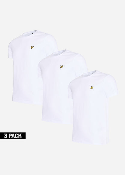 Lyle & Scott T-shirts  Plain t-shirt - white 3 pack 