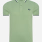 Fred Perry Polo's  Twin tipped fred perry shirt - pistachio 