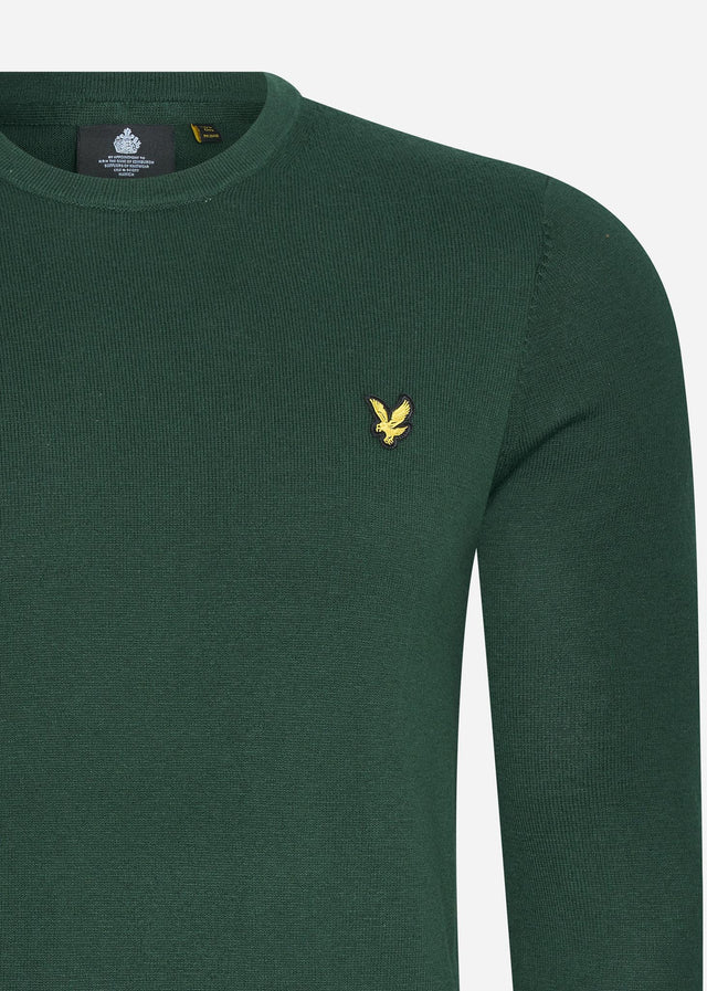 Lyle & Scott Pullover  Cotton merino crew jumper - dark green 