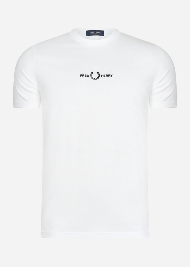 Fred Perry T-Shirts  Embroidered t-shirt - white 
