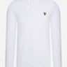 Lyle & Scott Longsleeve Polo's  LS polo shirt - white 