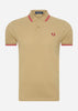 Fred Perry Polo's  Twin tipped polo - warm stone blood 