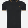 Fred Perry Polo's  Twin tipped polo - dark caramel black 
