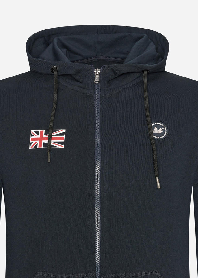Peaceful Hooligan Sweatjacken  Flag zip hoodie - navy 