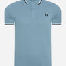 Fred Perry Polo's  Twin tipped fred perry shirt - ash blue snow black 