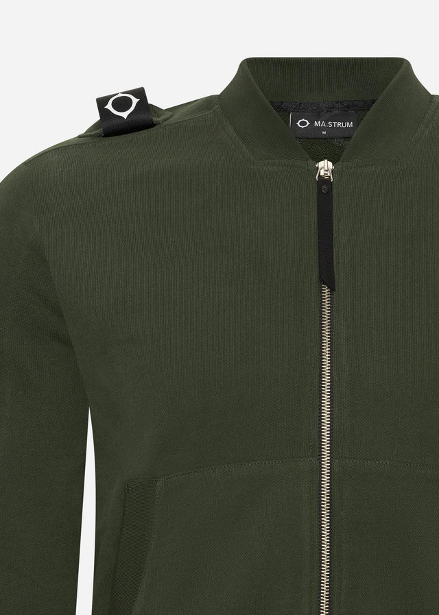MA.Strum Sweatjacken  Full zip bomber sweat - oil slick 