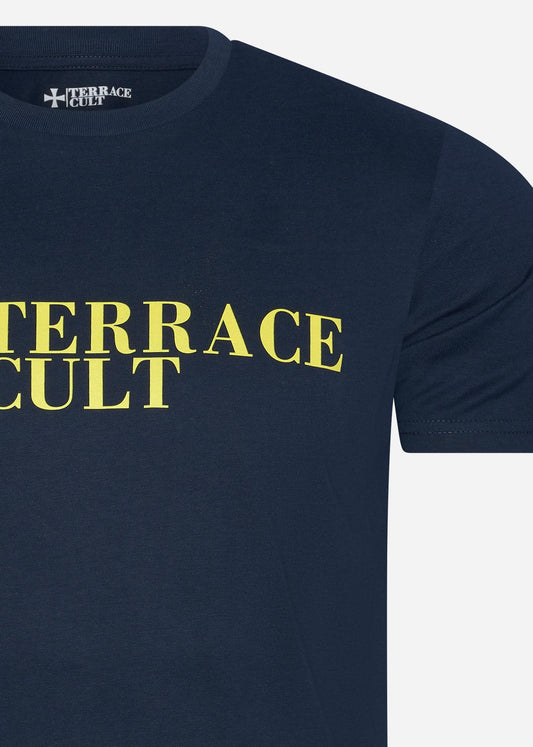 Terrace Cult T-shirts  Cult x logo tee aw - navy 