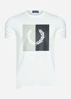 Fred Perry T-shirts  Laurel wreath graphic t-shirt - snow white 