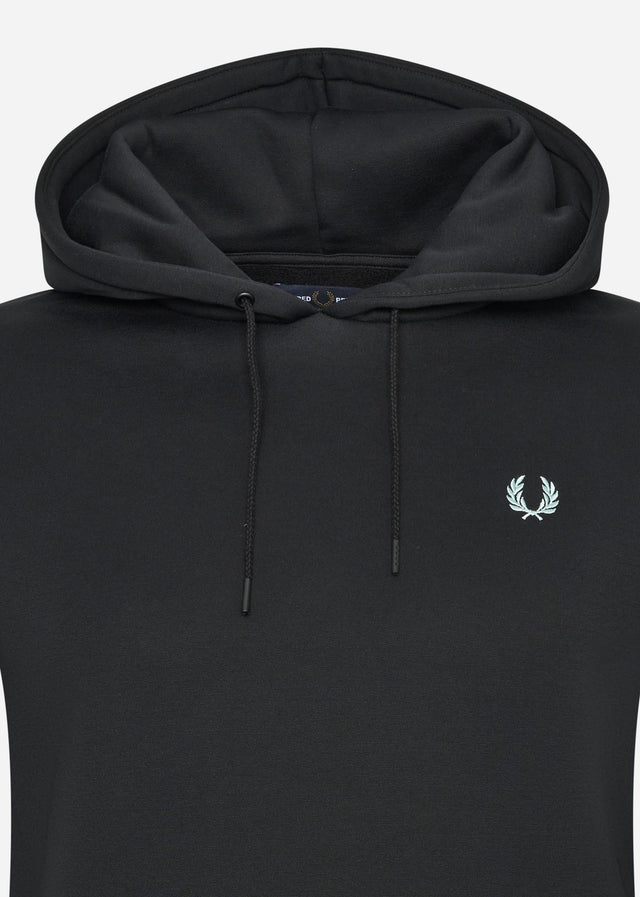 Fred Perry Hoodies  Laurel wreath print hooded sweater - black 
