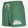 Lacoste Zwembroeken  Checkered swimming trunks - green lapland 