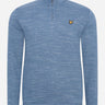 Lyle & Scott Truien  Space dye 1/4 zip - slate blue 