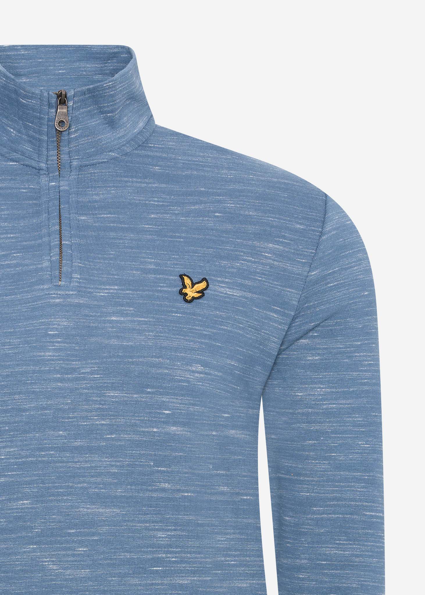 Lyle & Scott Truien  Space dye 1/4 zip - slate blue 