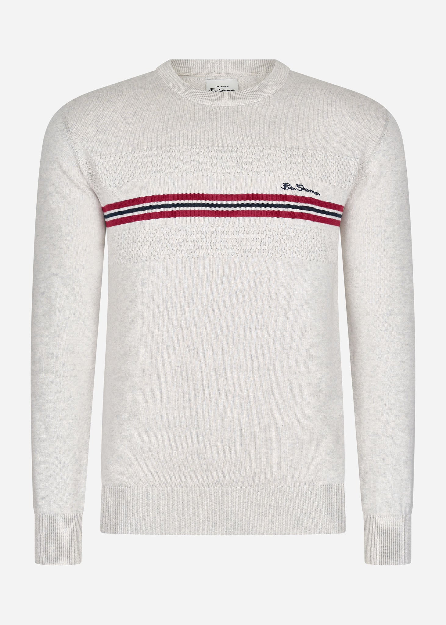 Ben Sherman Truien  Chest stripe crew - ivory 