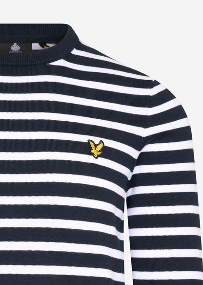 Lyle & Scott Truien  Breton stripe jumper - dark navy 