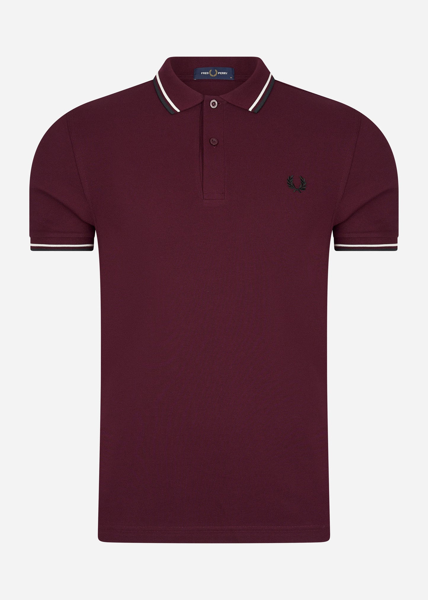Fred Perry Polo's  Twin tipped fred perry shirt - oxblood ecru black 