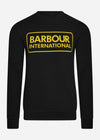 Barbour International Truien  Large logo sweat - black 