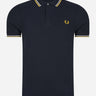 Fred Perry Polo's  Twin tipped fred perry shirt - navy ecru golden hour 
