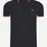 Fred Perry Polo's  Twin tipped fred perry shirt - black washed red sage green 