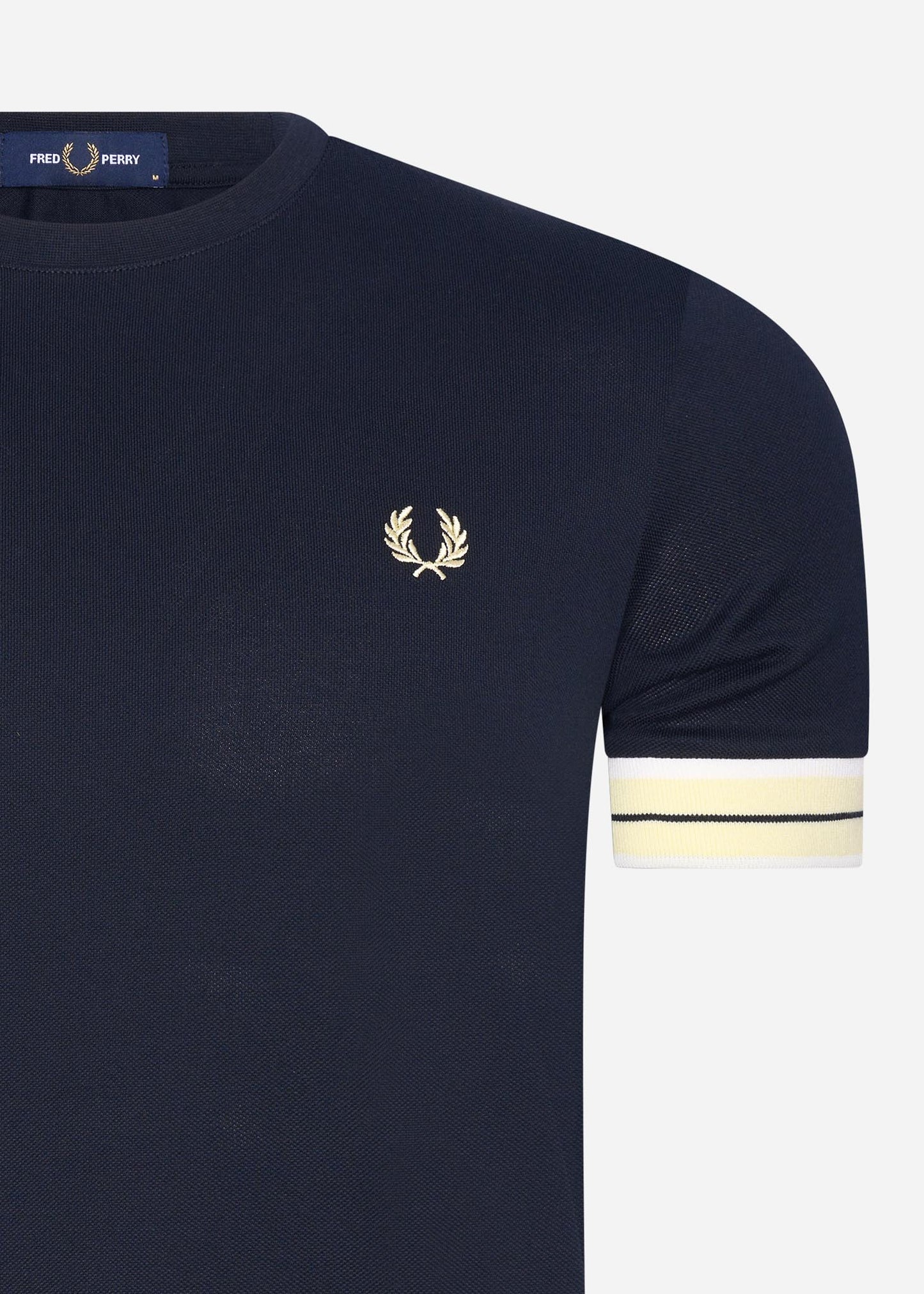 Fred Perry T-shirts  Tramline tipped pique t-shirt - navy 