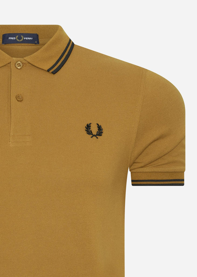 Fred Perry Poloshirts  Twin tipped polo - dark caramel black 