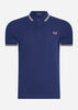 Fred Perry Polo's  Twin tipped fred perry shirt - navy ecru warm stone 