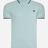 Fred Perry Polo's  Twin tipped fred perry shirt - silver blue black 