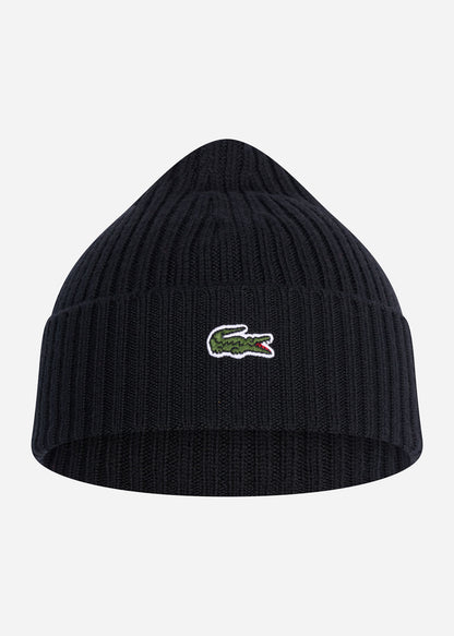 Lacoste Mutsen  Wool cap - black 