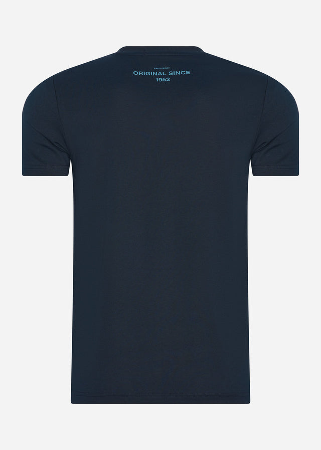 Fred Perry T-Shirts  Glitched graphic t-shirt - navy 